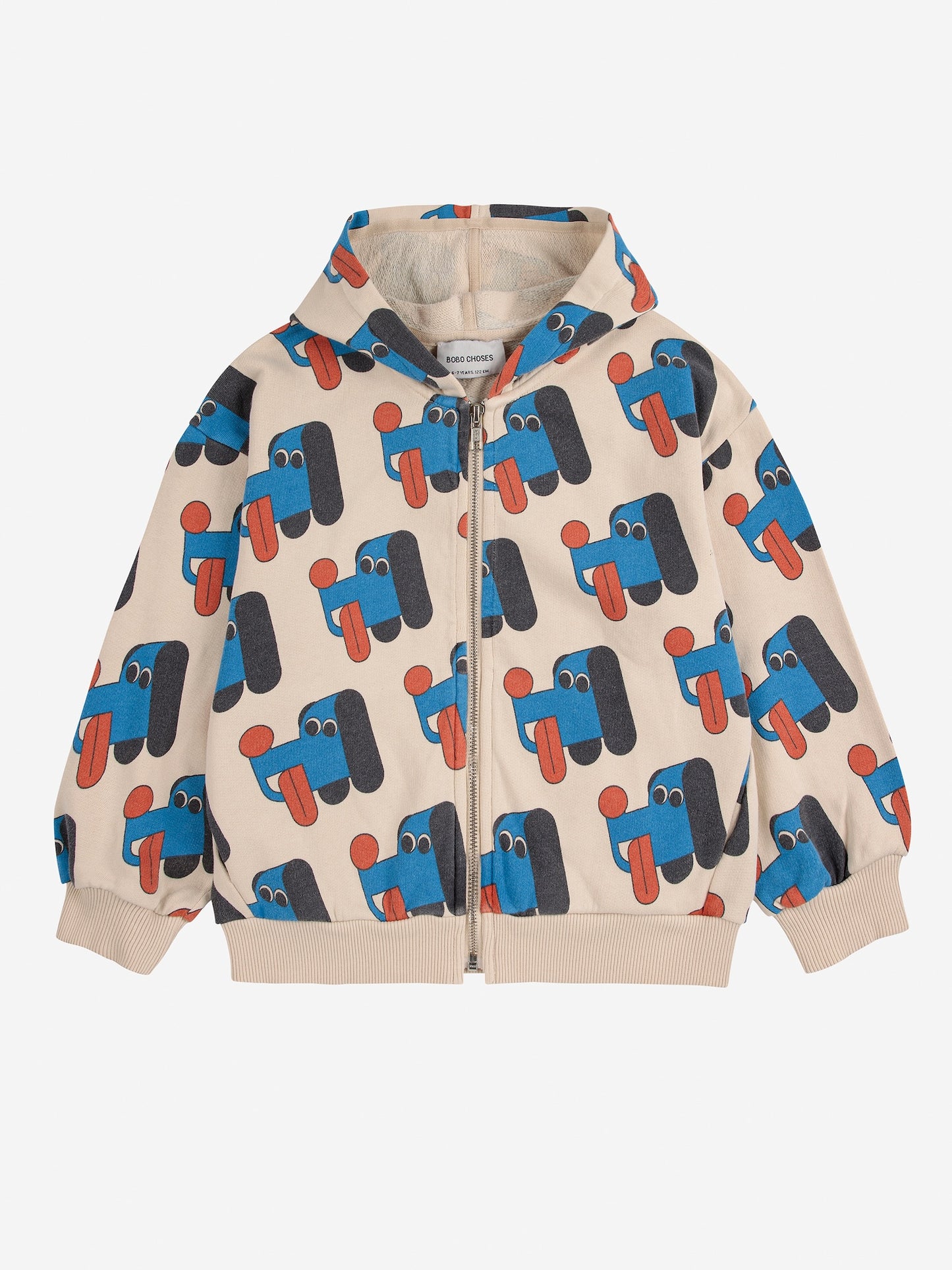 Bobo Choses Doggy Mate All Over Zipped Sweatshirt
