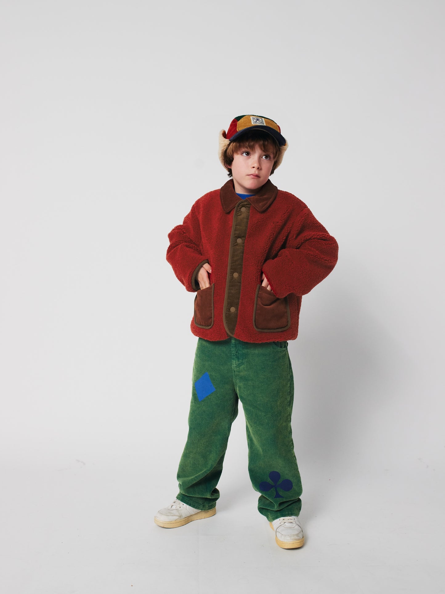 Bobo Choses Multicolor Tiles Reversible Sheepskin Jacke