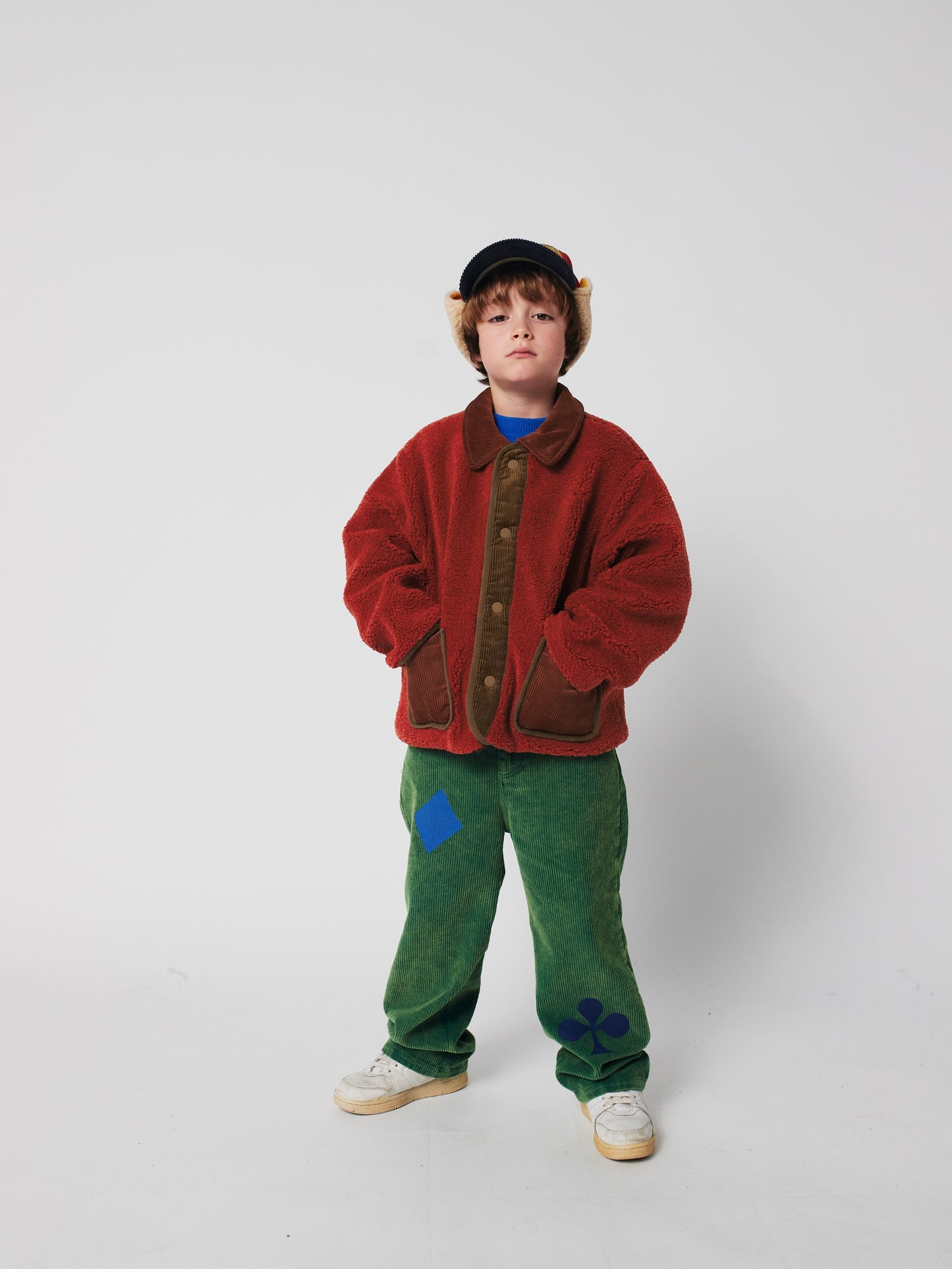 Bobo Choses Multicolor Tiles Reversible Sheepskin Jacke