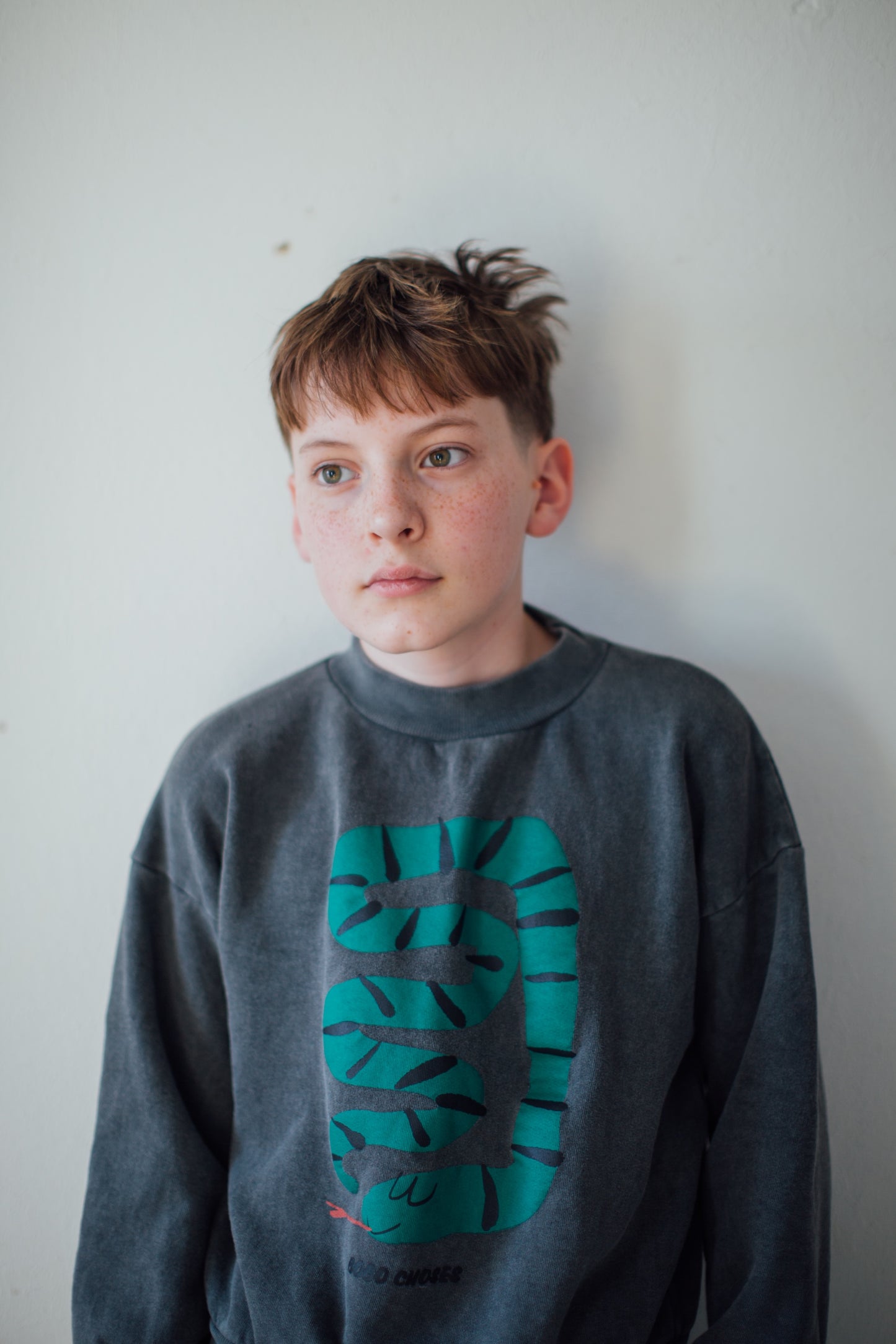 Bobo Choses B-Side Snake Sweatshirt Dark Grey