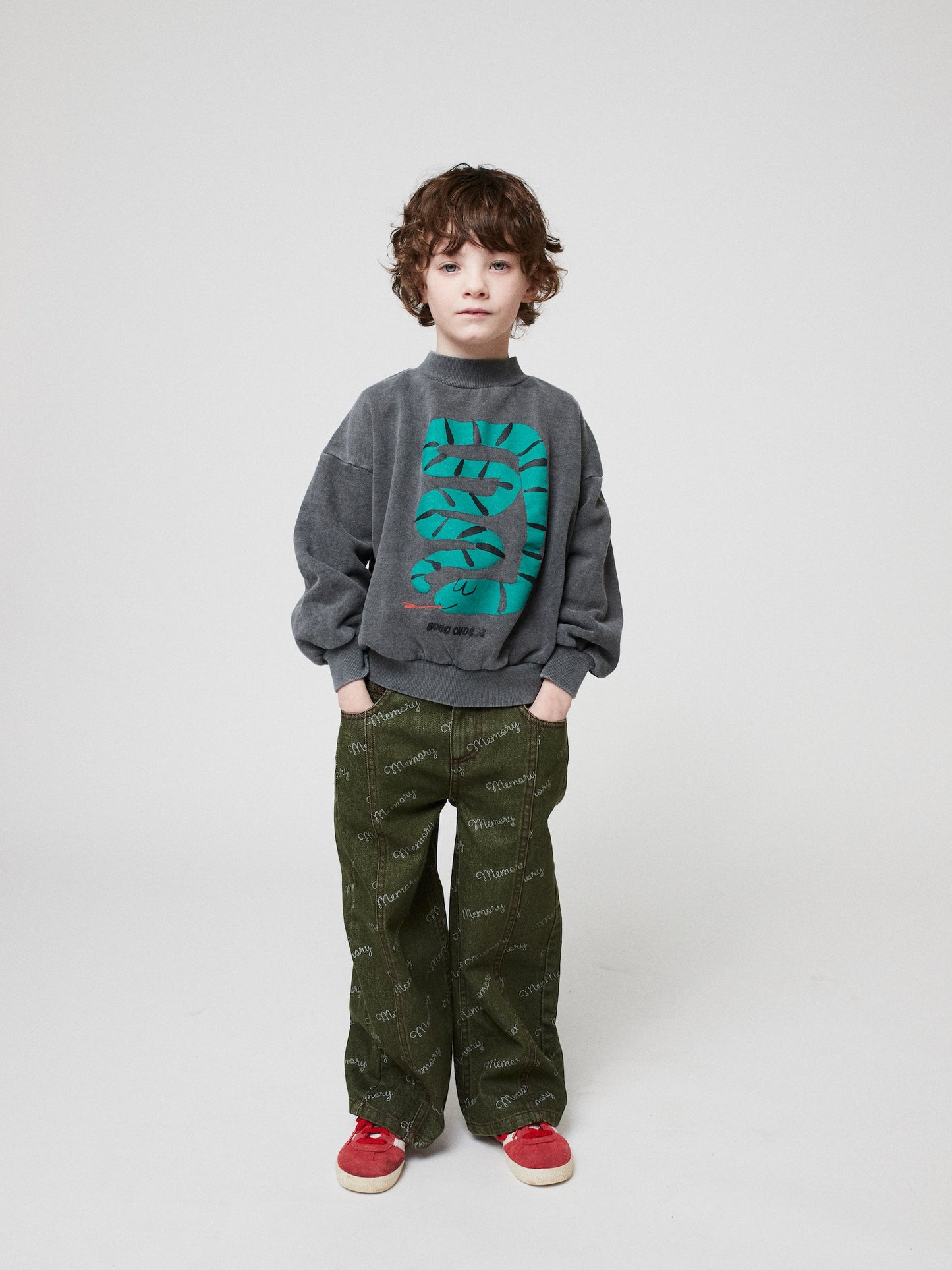 Bobo Choses B-Side Snake Sweatshirt Dark Grey