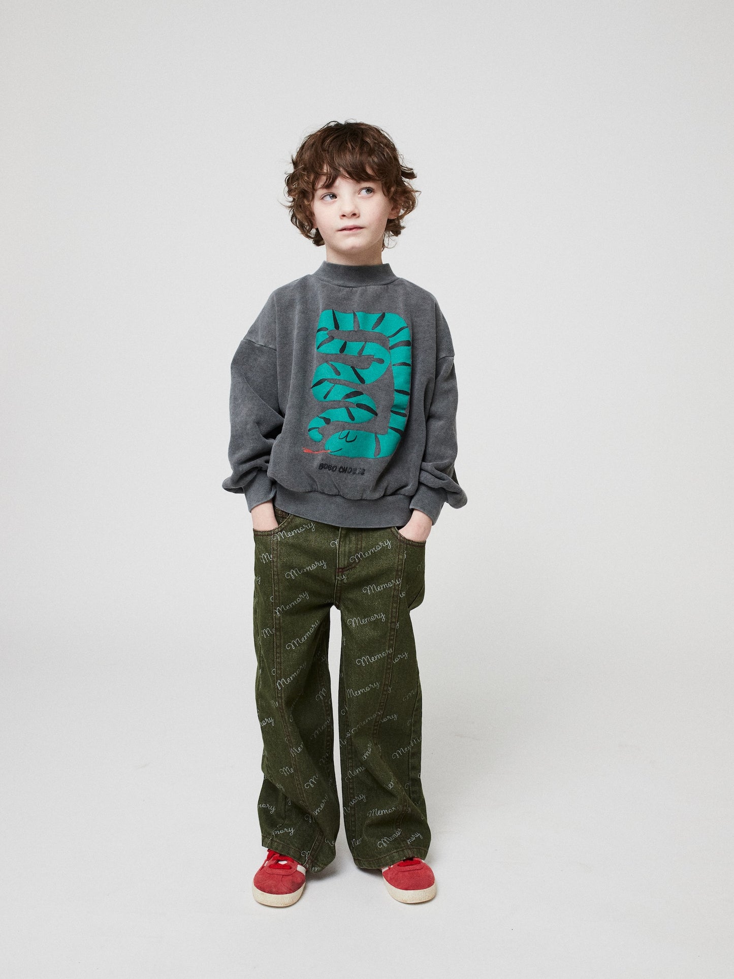 Bobo Choses B-Side Snake Sweatshirt Dark Grey
