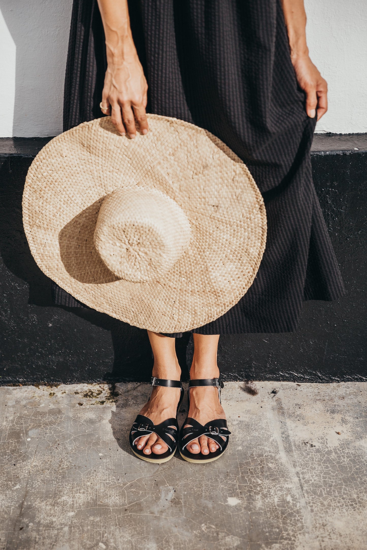 Salt-Water Sandals Boardwalk Black