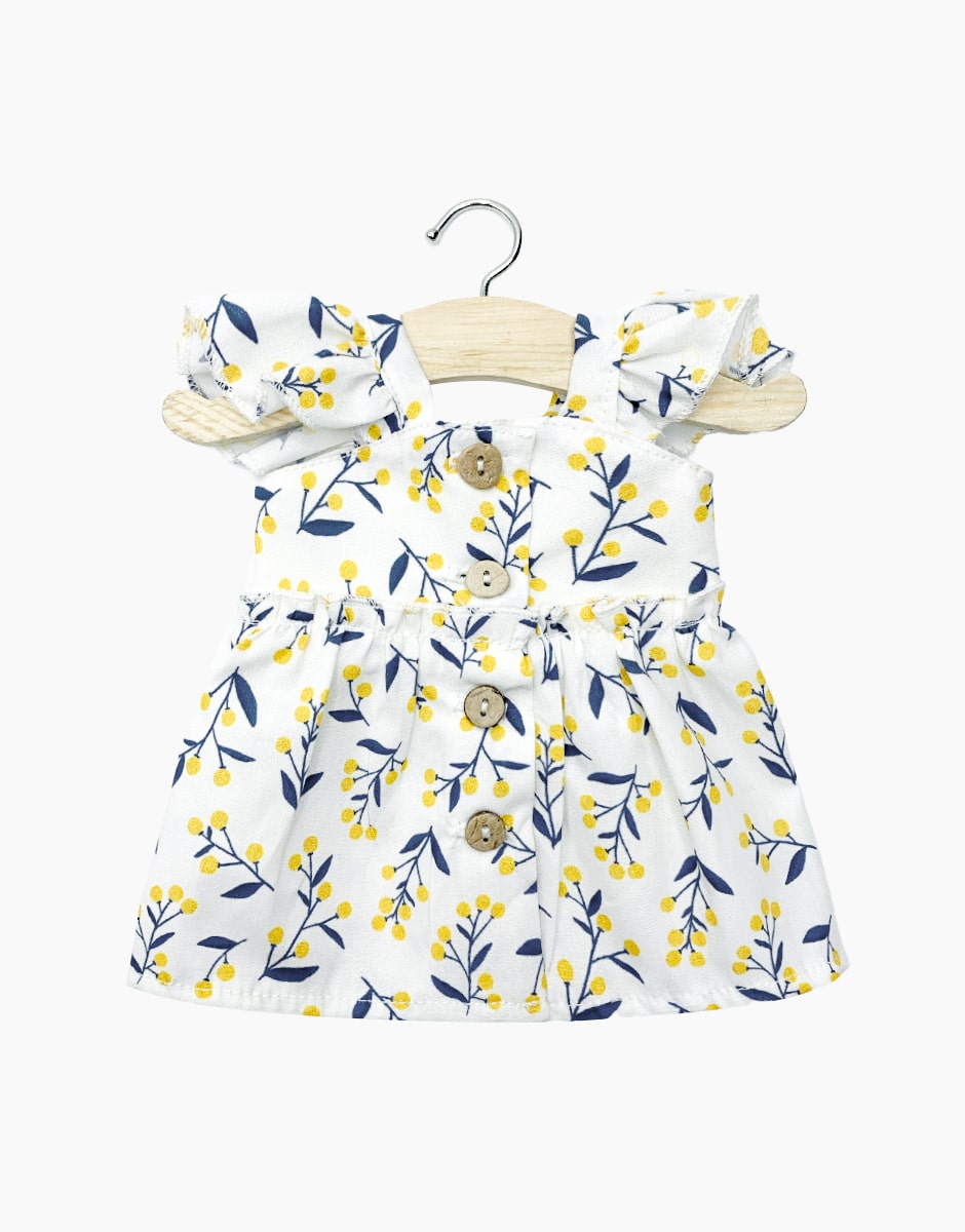 Minikane Élisa Puppen-Baumwollschürzenkleid Mimosa