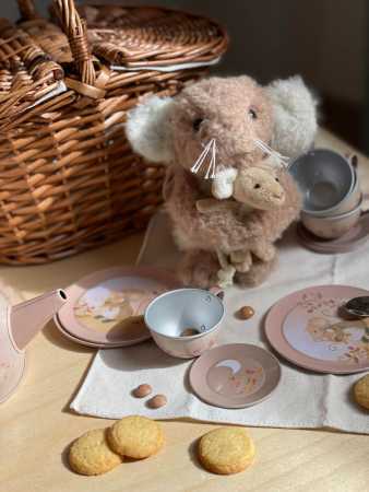 Egmont Toys Zinn Tee-Set Maus im Weidekorb