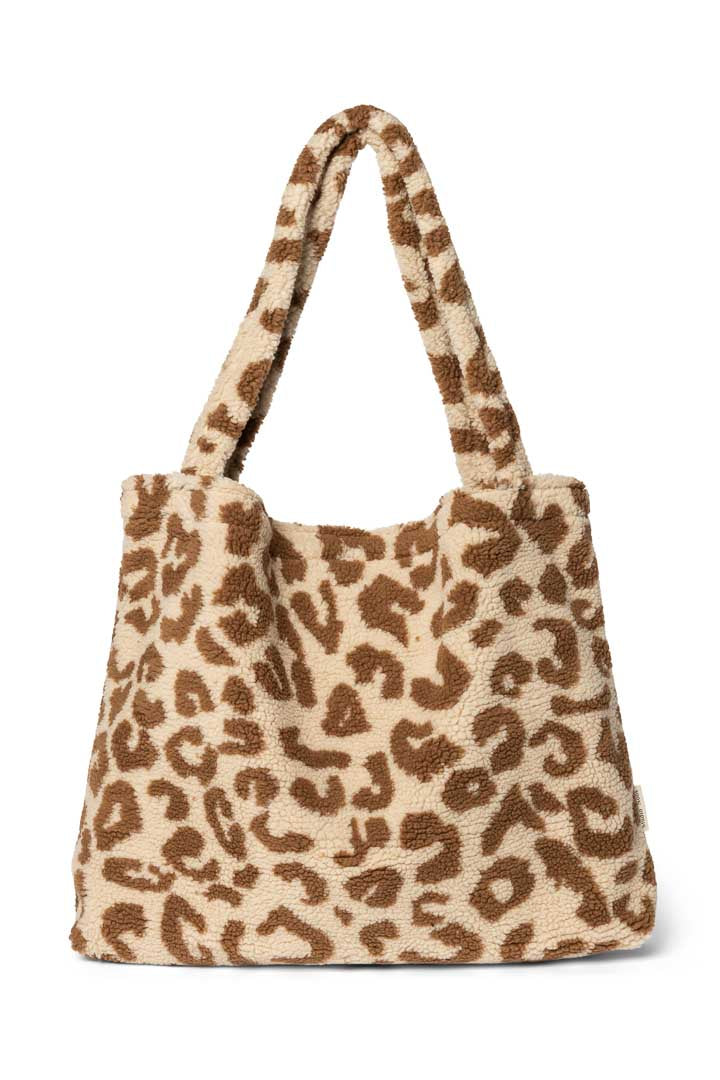 Studio Noos Ecru Leopard Teddy Mom Bag