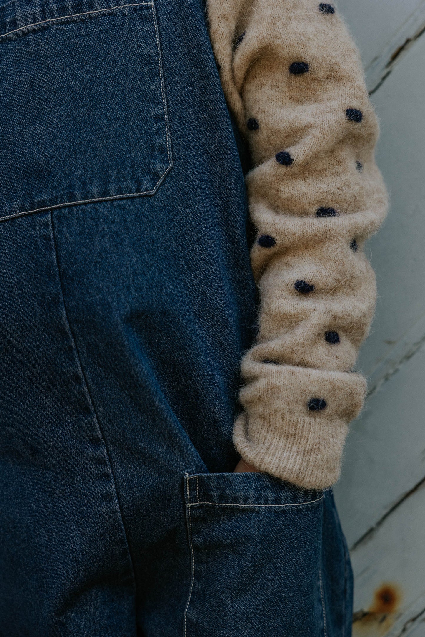 Fliink Don Denim Overall Dark Denim Blue
