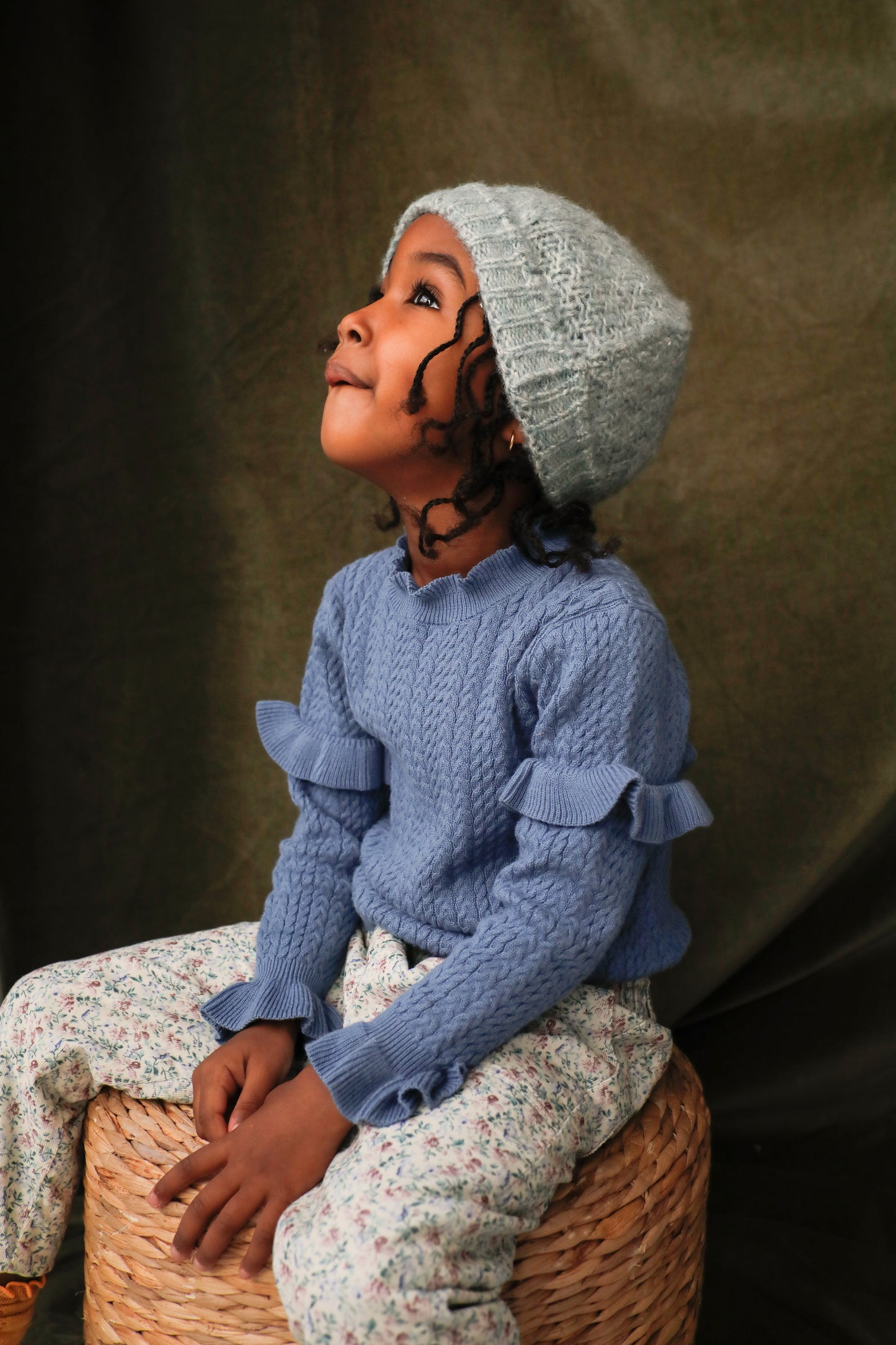 Louise Misha Beanie Himane Blue Mineral