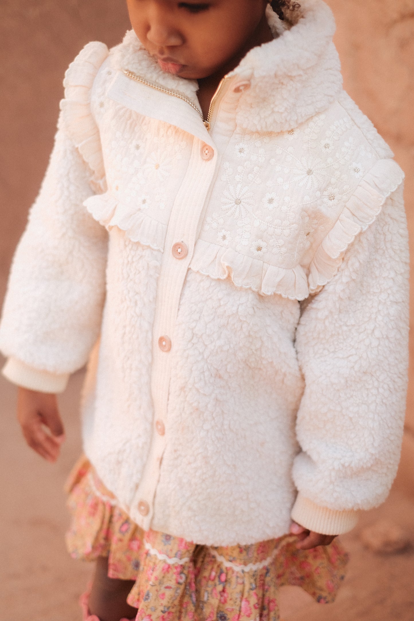 Louise Misha Fake Fur Jacke Rosanna Cream