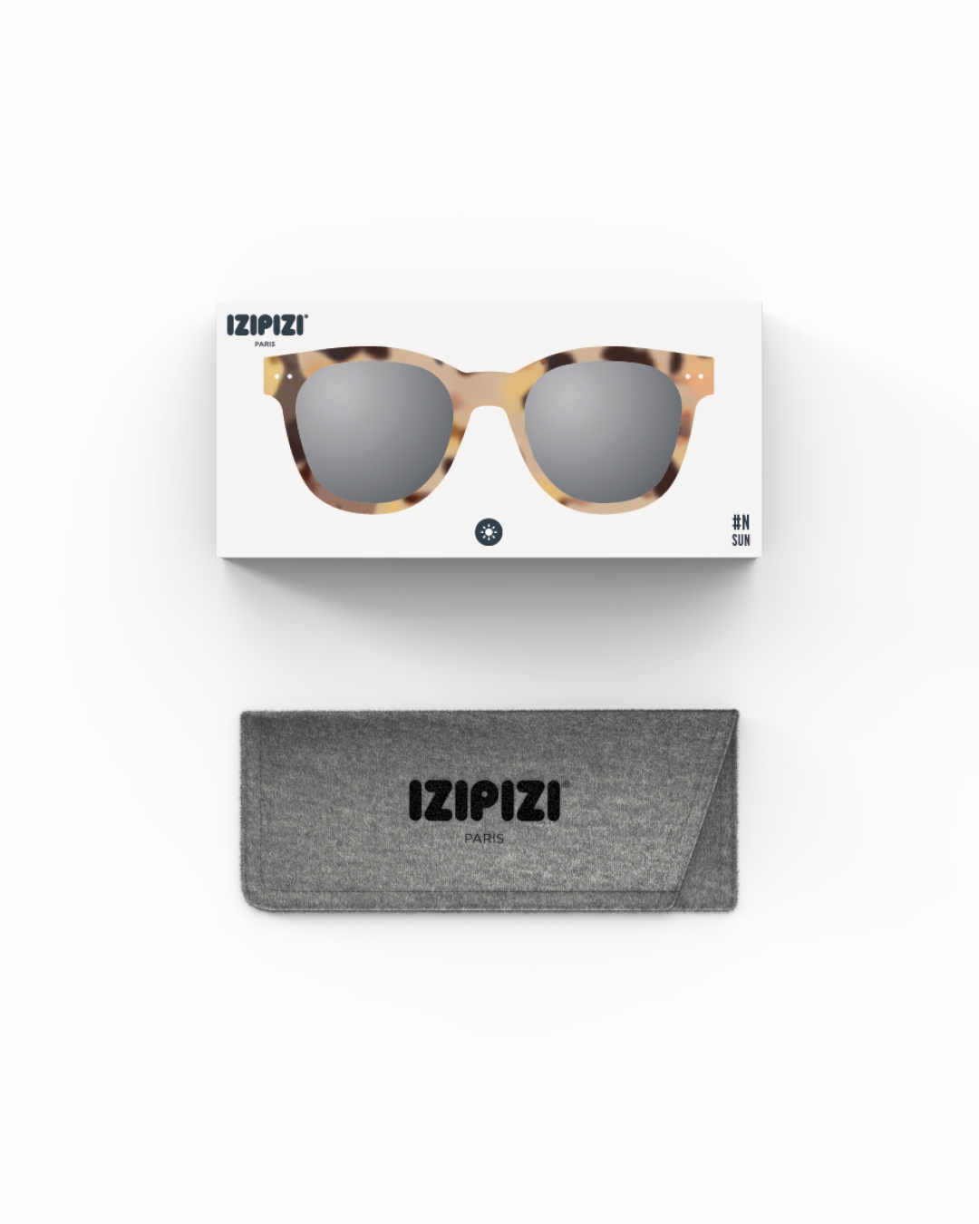 Izipizi Sonnenbrille Light Tortoise Sun Grey Lenses #N
