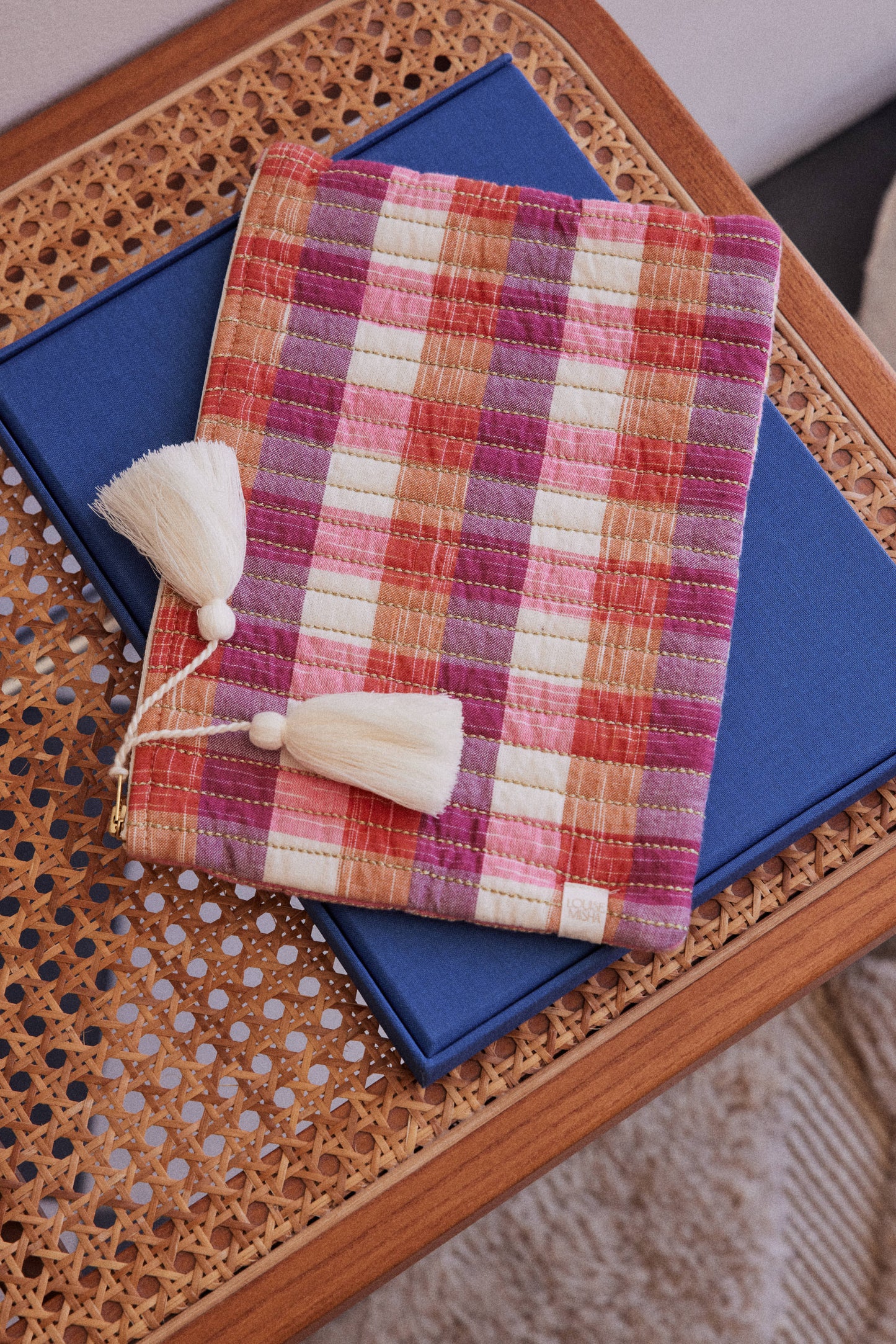 Louise Misha Pouch Domina Cream Sun-Pink Stripes