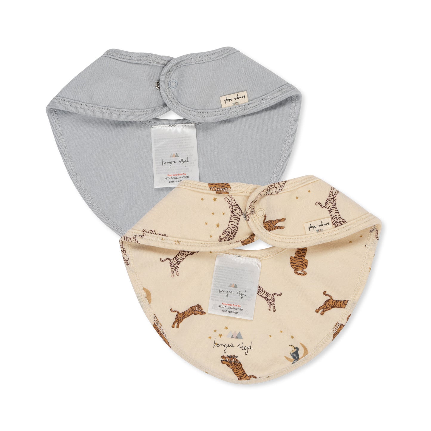 Konges Sløjd Basic 2er Pack Lätzchen Roar/Pearl Blue