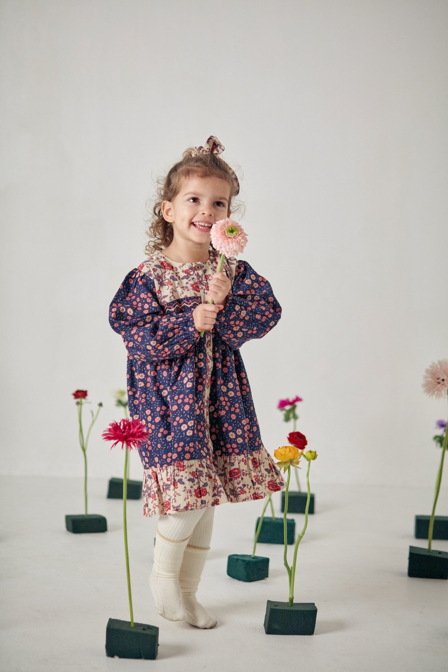 Louise Misha Kleid Massilia Midstargar Cream Pop