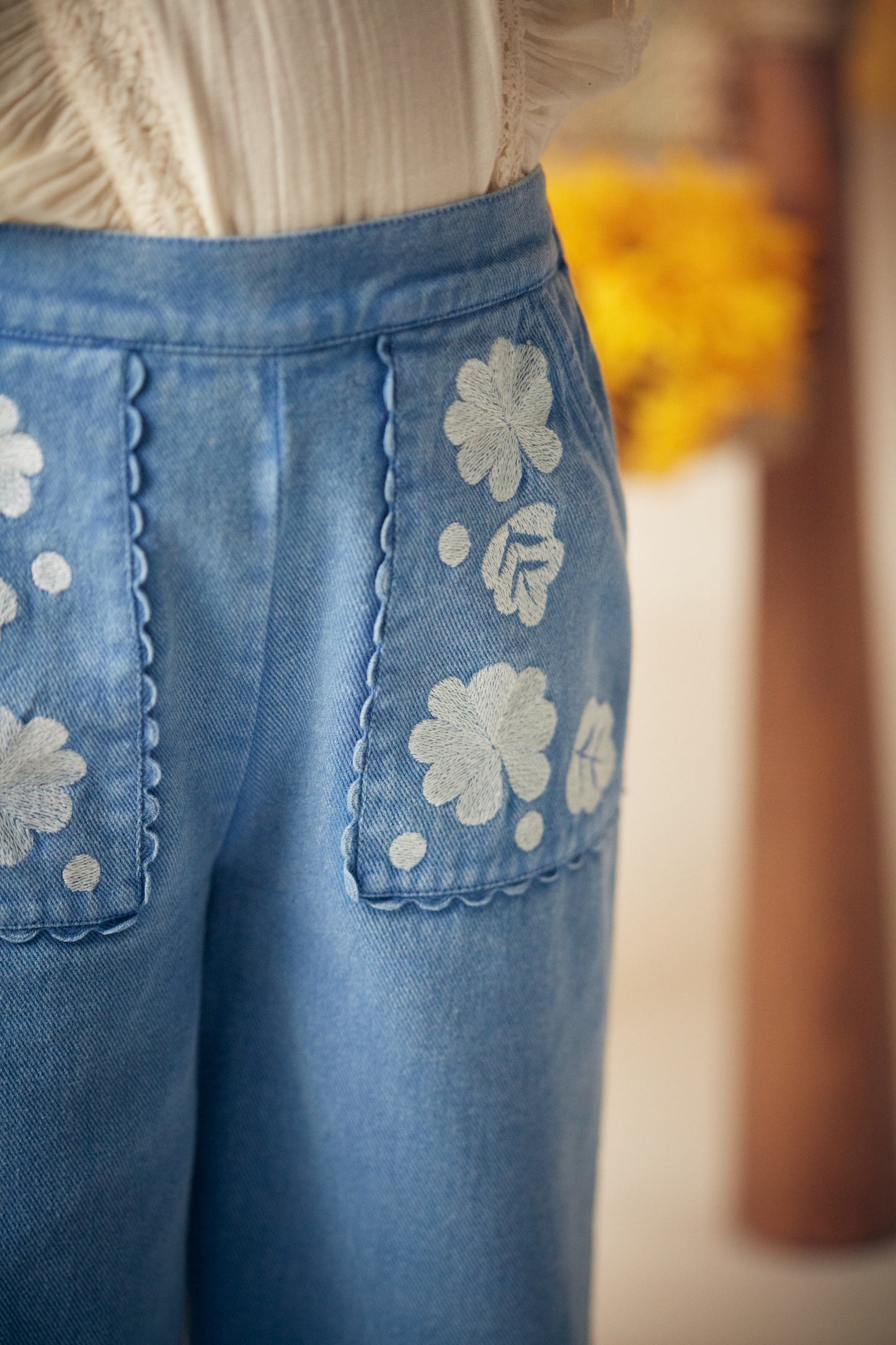 Louise Misha Hose Flofi Stone Blue