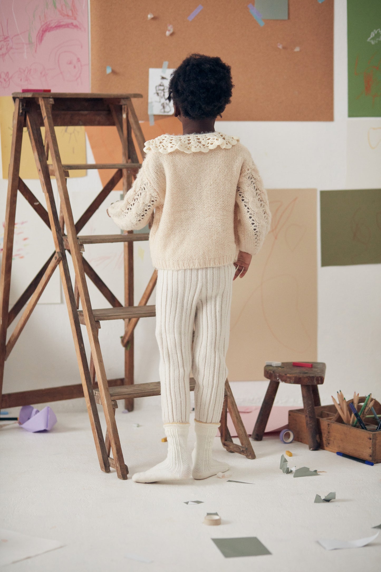 Louise Misha Socken Chatma Cream Lurex