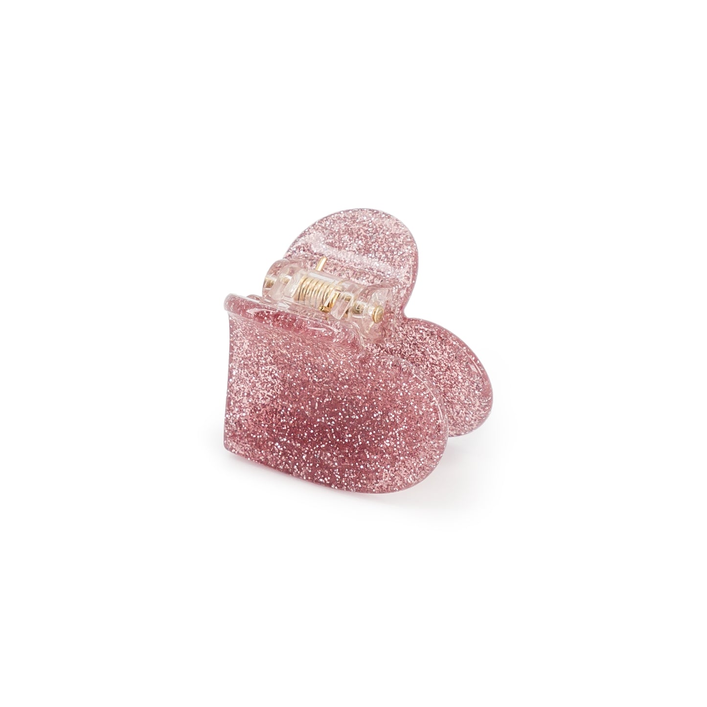 Luciole Mini Haarklammer Pink Glitter Heart