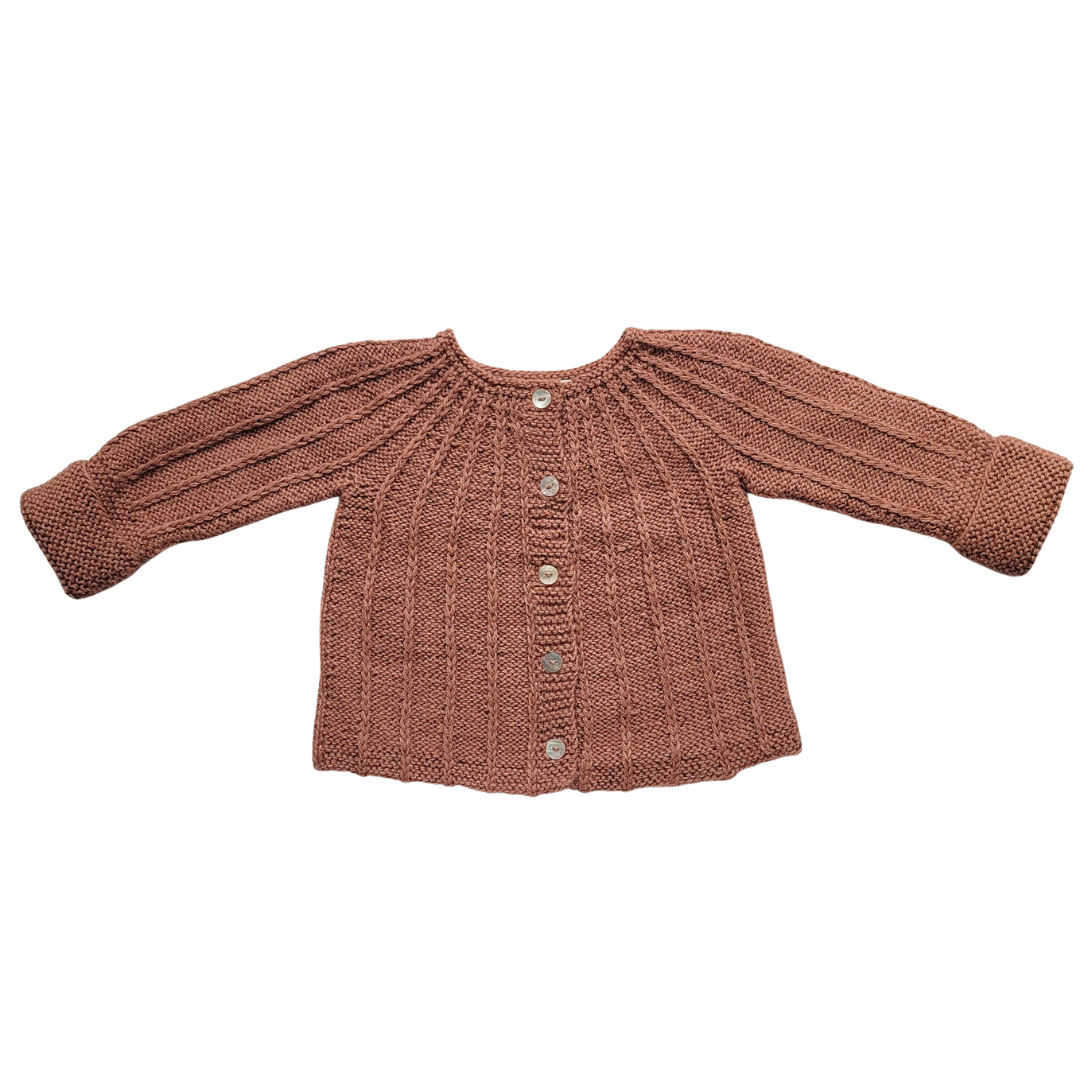 Millésime Baby Philippa Cardigan Terracotta