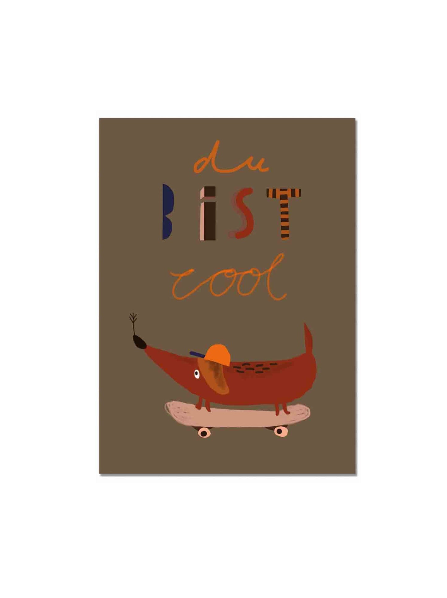 Halfbird Postkarte Dachshund Detlef "Du bist cool"