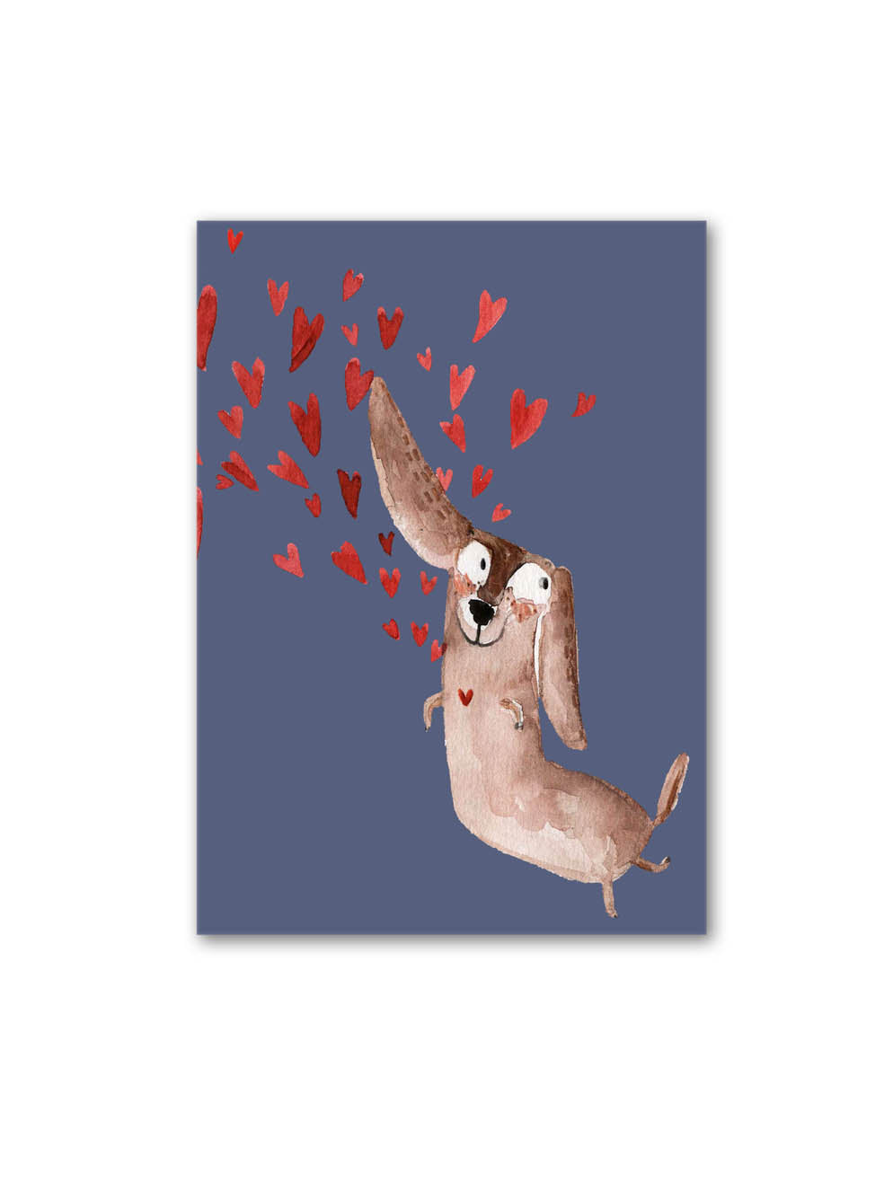 Halfbird Postkarte Dackel mit Herz