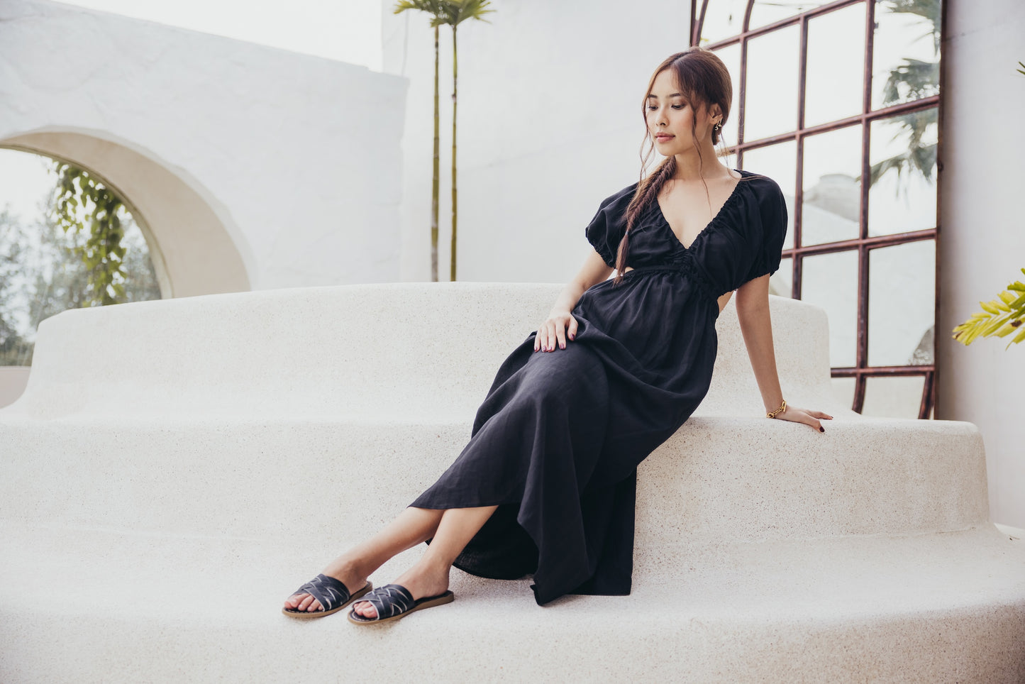 Salt-Water Sandals Retro Slide Black