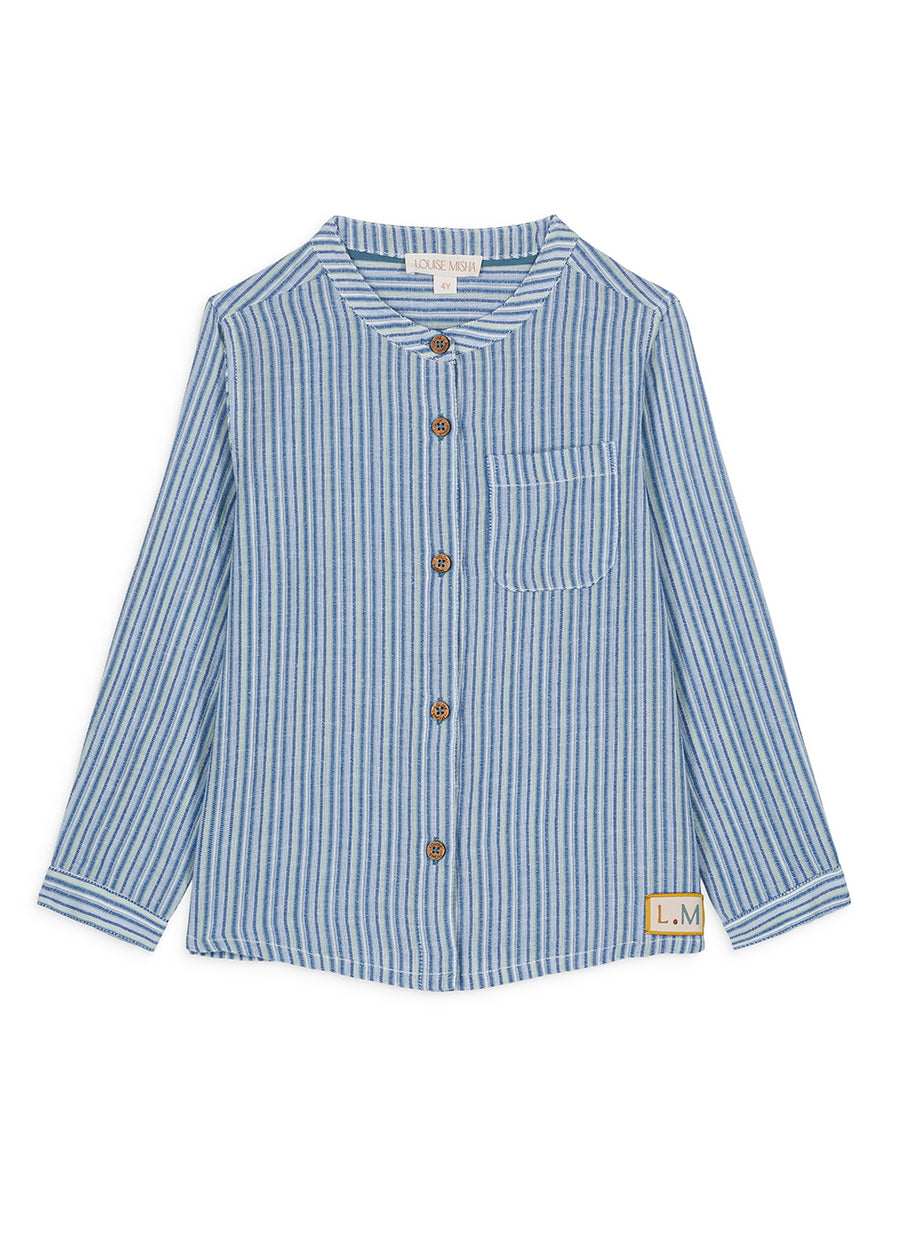 Louise Misha Shirt Amod Blue Parasol Stripes