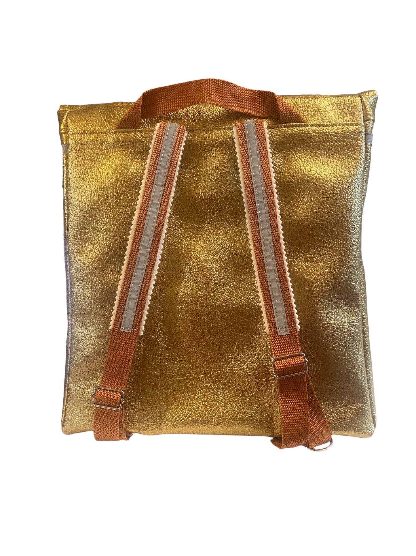 Medusa Schultasche Disco Gold mit Sternen Neon