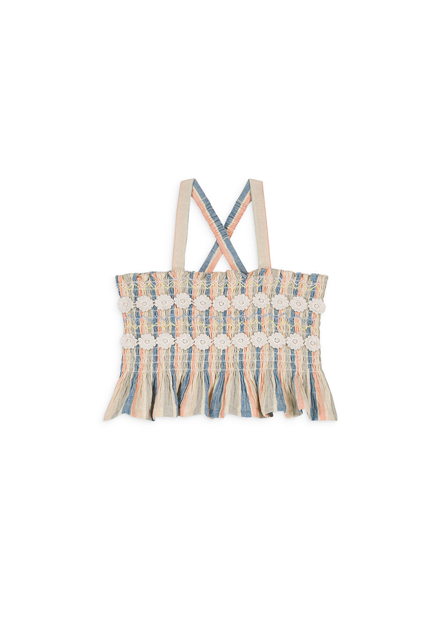Louise Misha Crop-Top Florentina Sand Riviera Stripes