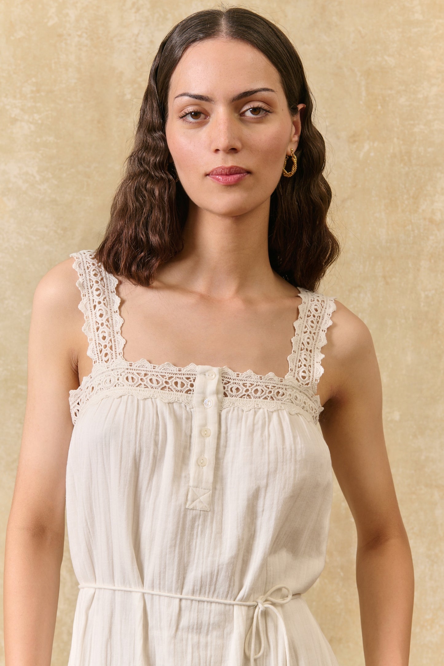 Louise Misha Kleid Madera Offwhite
