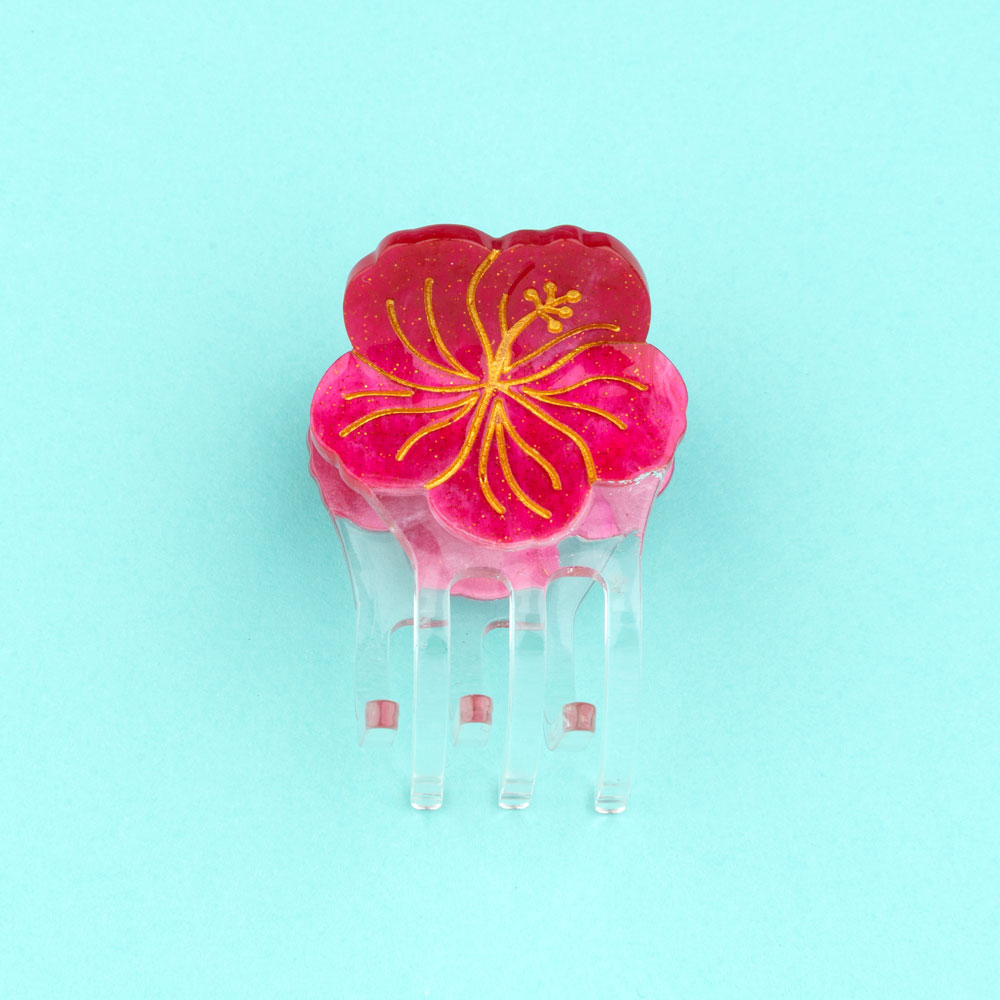 Coucou Suzette Mini Haarklammer Hibiskus