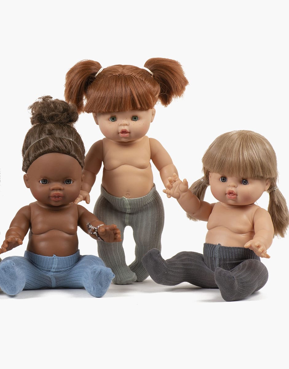 Minikane 2er-Pack Puppen-Strumpfhosen azurblau/salbei Collégien