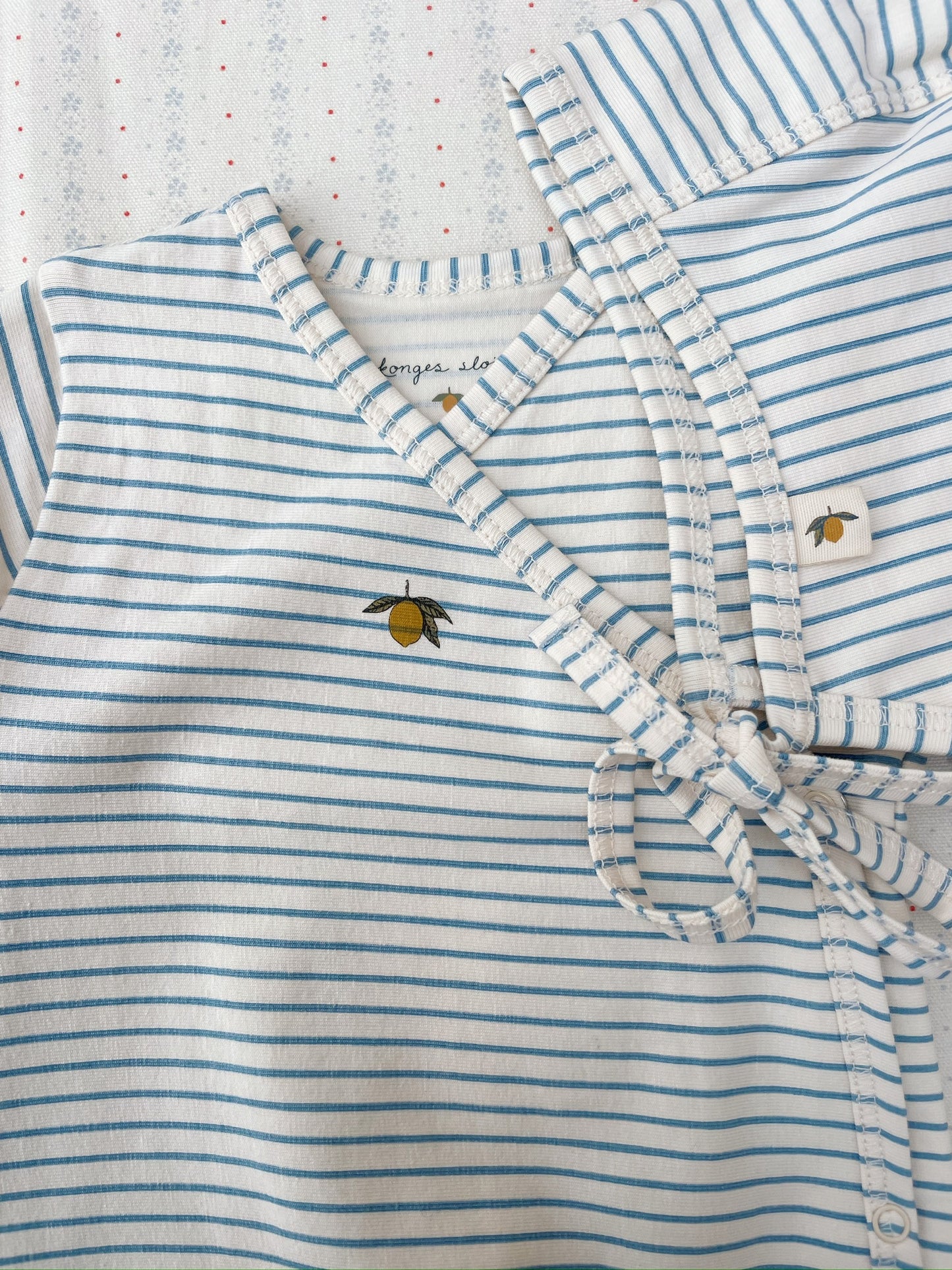 Konges Sløjd Basic LS Newborn Body Stripe Bluie