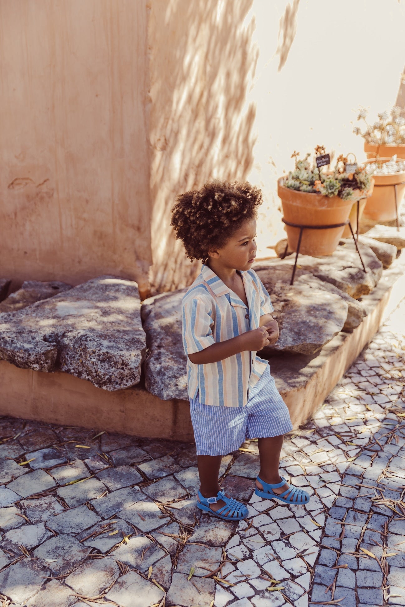 Louise Misha Shorts Obiki Blue Onda Stripes