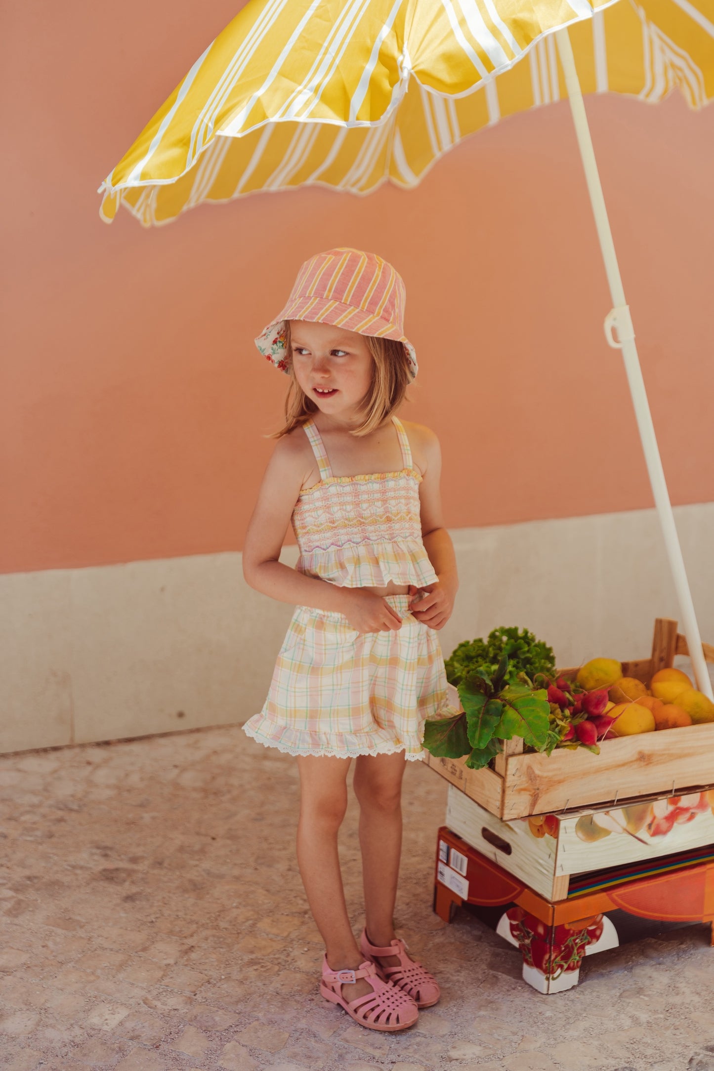Louise Misha Shorts Vallaloid Yellow Positano Checks