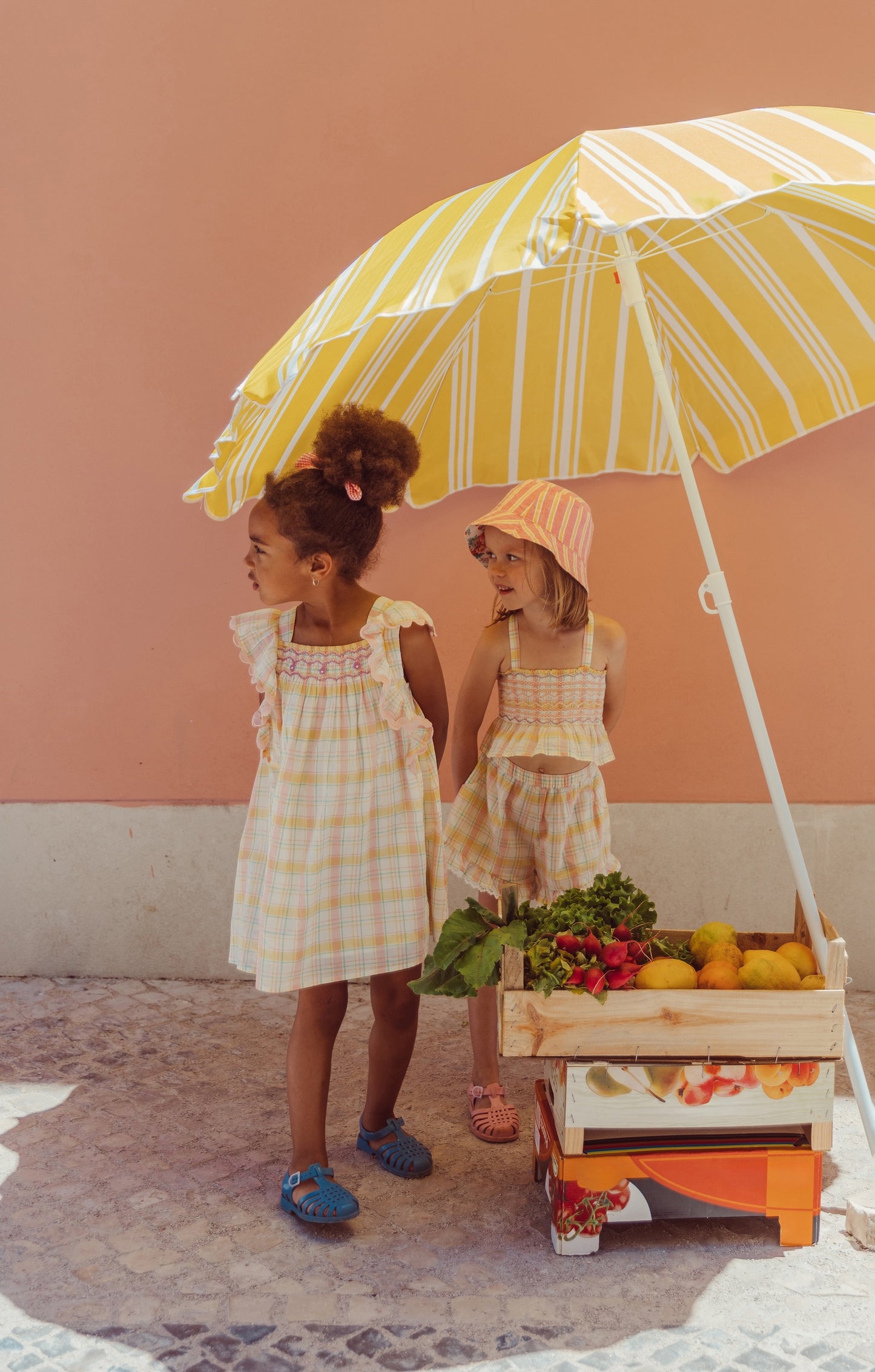 Louise Misha Shorts Vallaloid Yellow Positano Checks