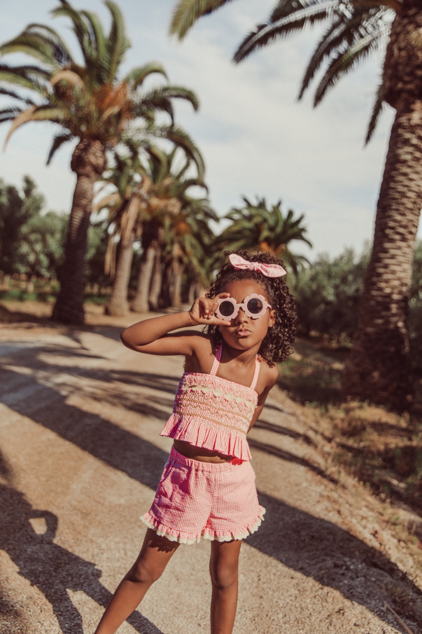 Louise Misha Shorts Vallaloid Pink Fragola Vichy