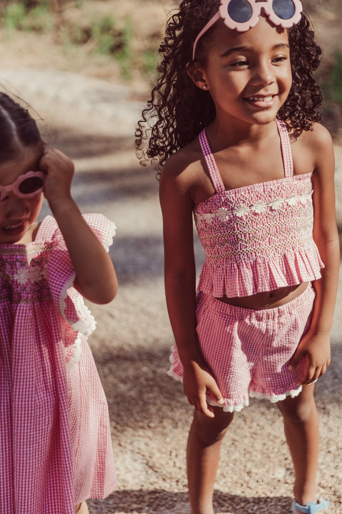 Louise Misha Shorts Vallaloid Pink Fragola Vichy