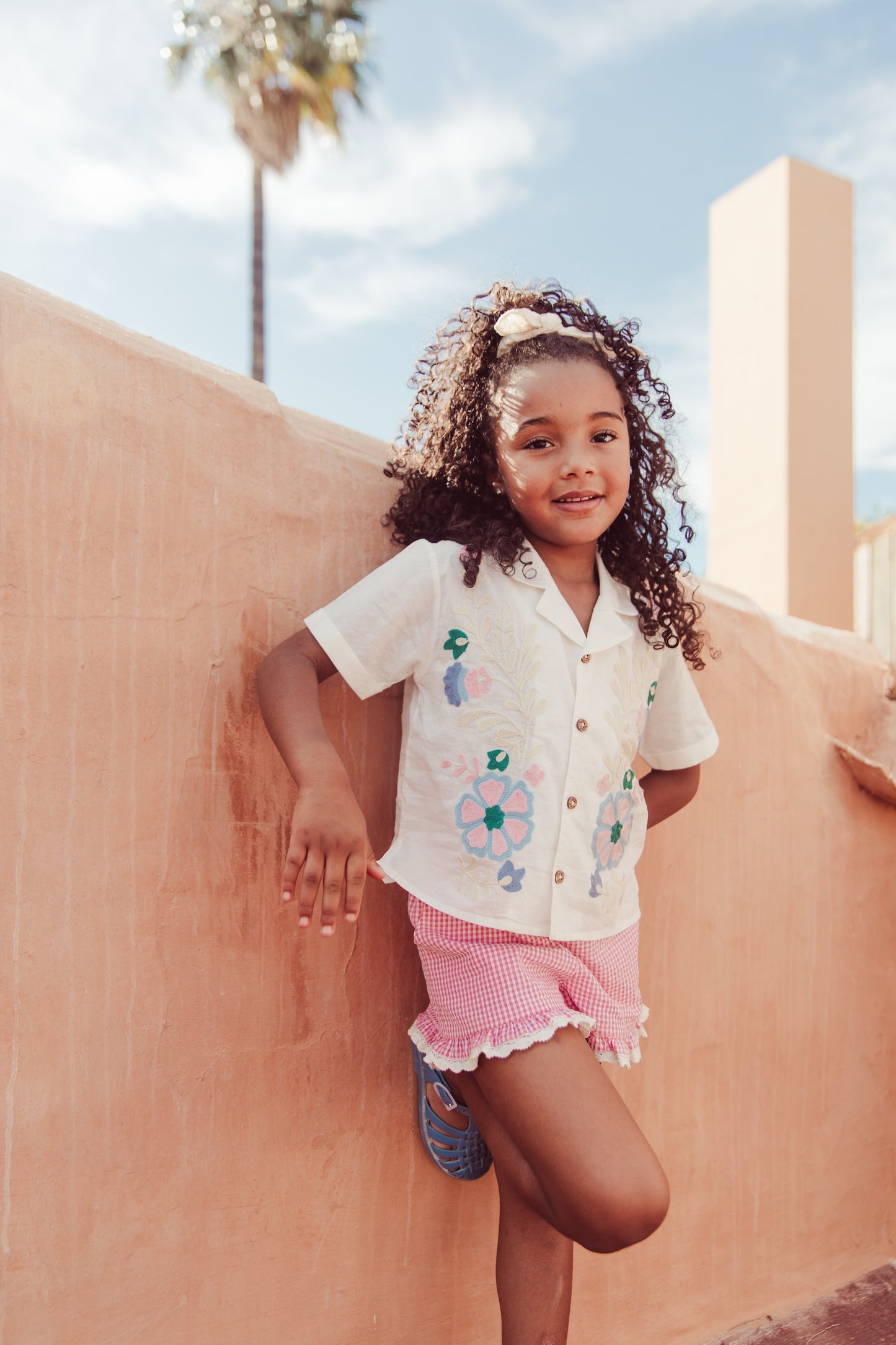 Louise Misha Shorts Vallaloid Pink Fragola Vichy