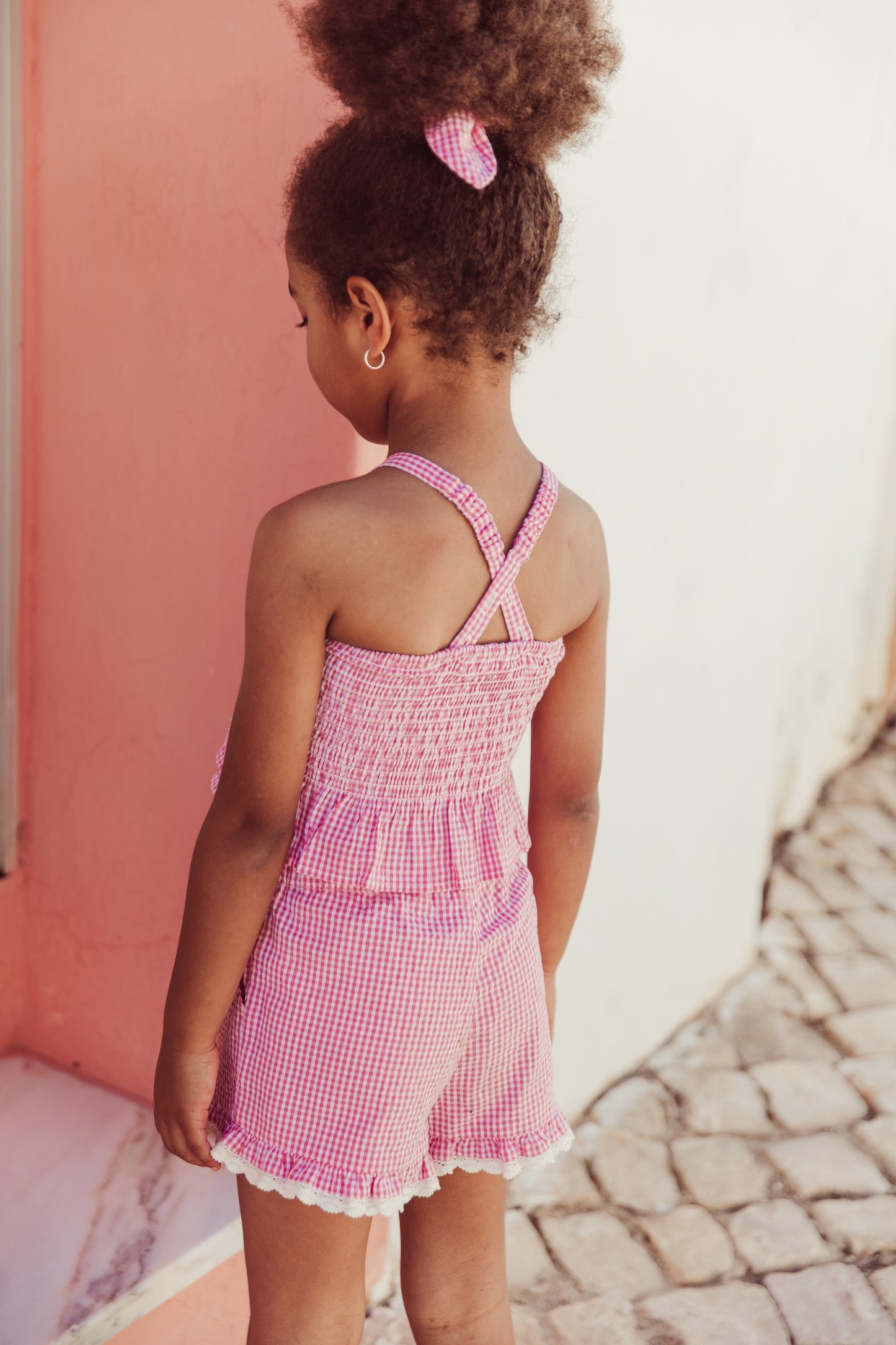 Louise Misha Shorts Vallaloid Pink Fragola Vichy