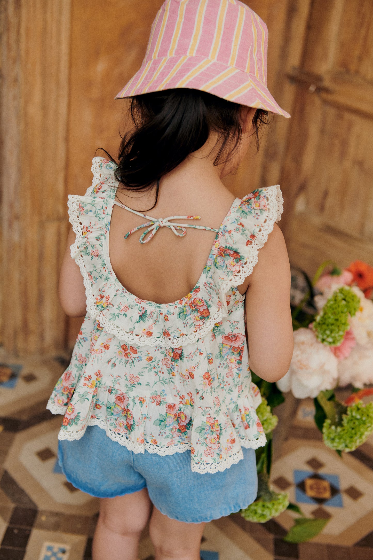 Louise Misha Bluse Zélie Cream Rosa Festa