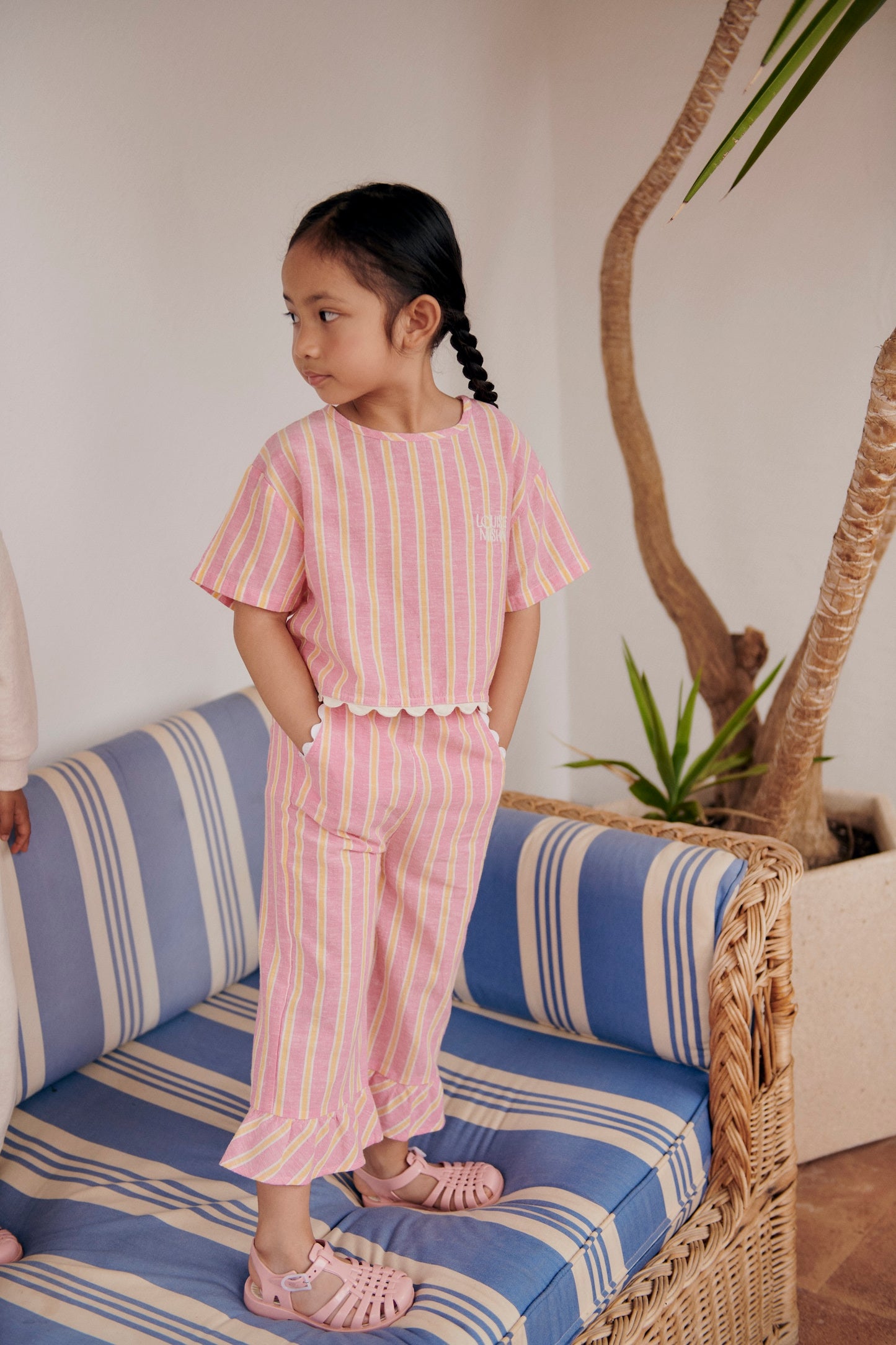 Louise Misha Hose Loukie Pink Gelato Stripes