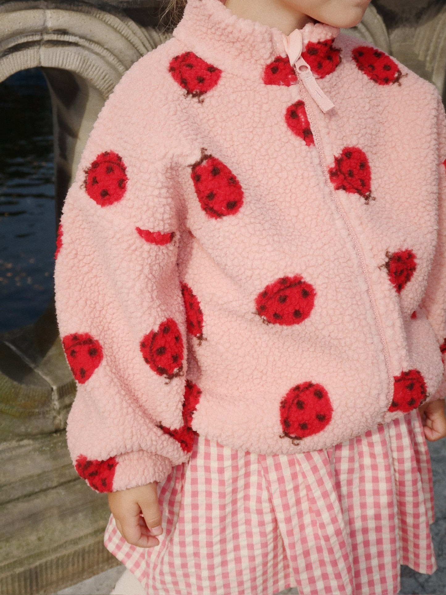 Konges Sløjd Teddy Jacke Jody Ladybug Pink