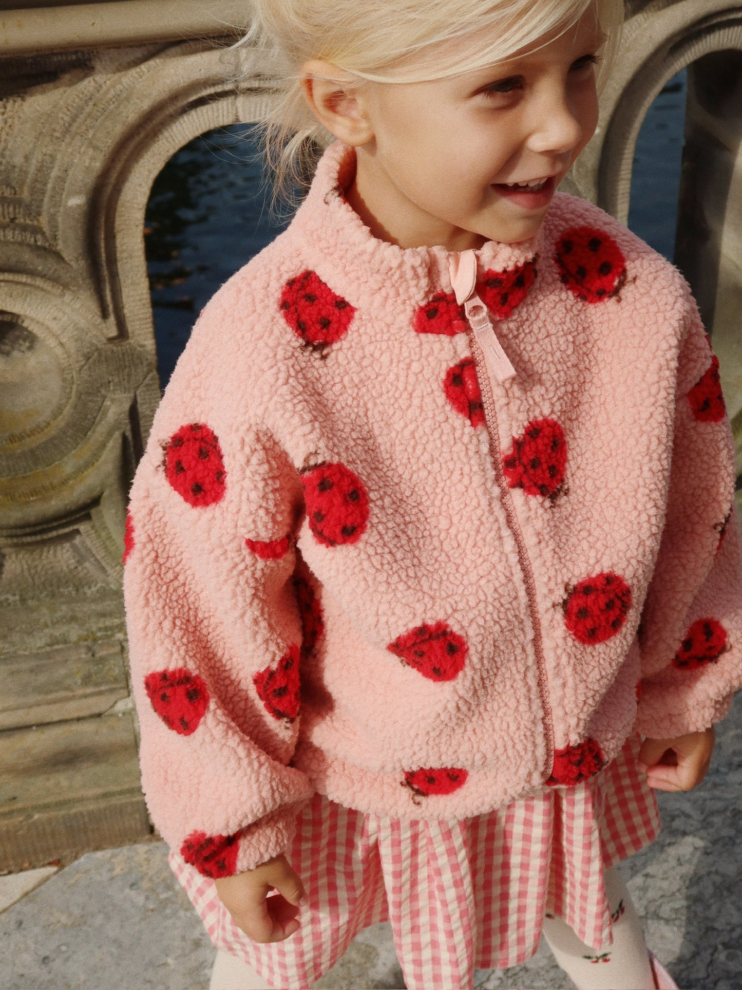 Konges Sløjd Teddy Jacke Jody Ladybug Pink