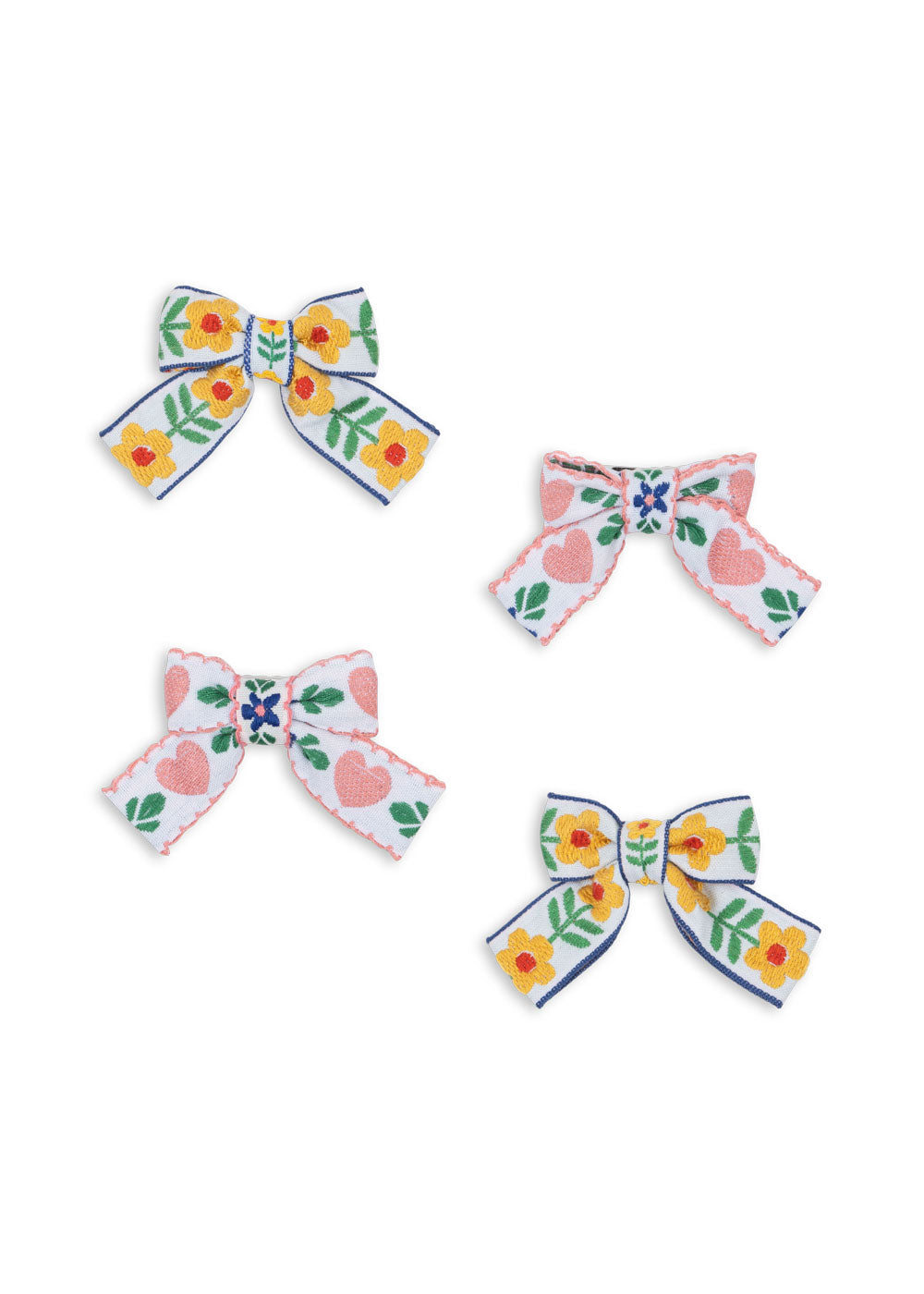 Konges Sløjd 4er Pack Haarclips Rose/White