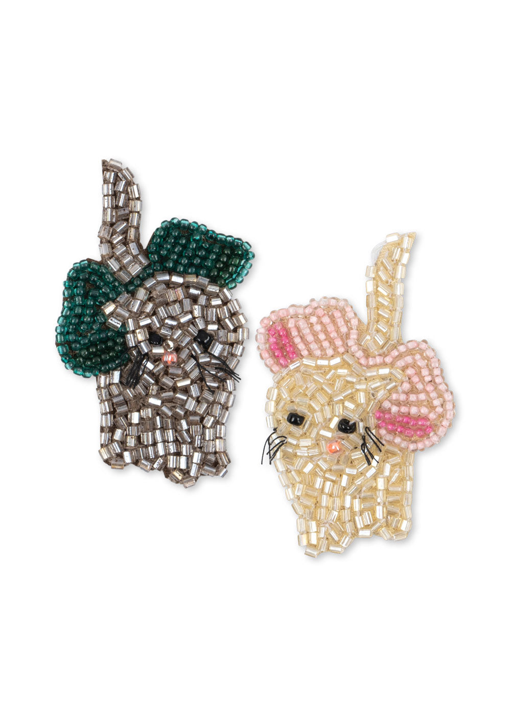 Konges Sløjd 2er Pack Bow Kitty Perlen Haarclips