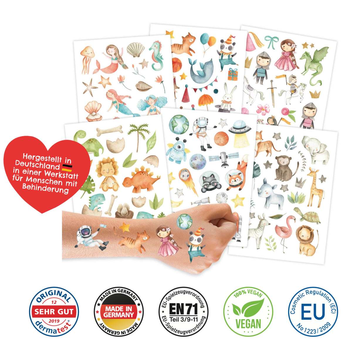 Kindertattoos - Bunter Mix