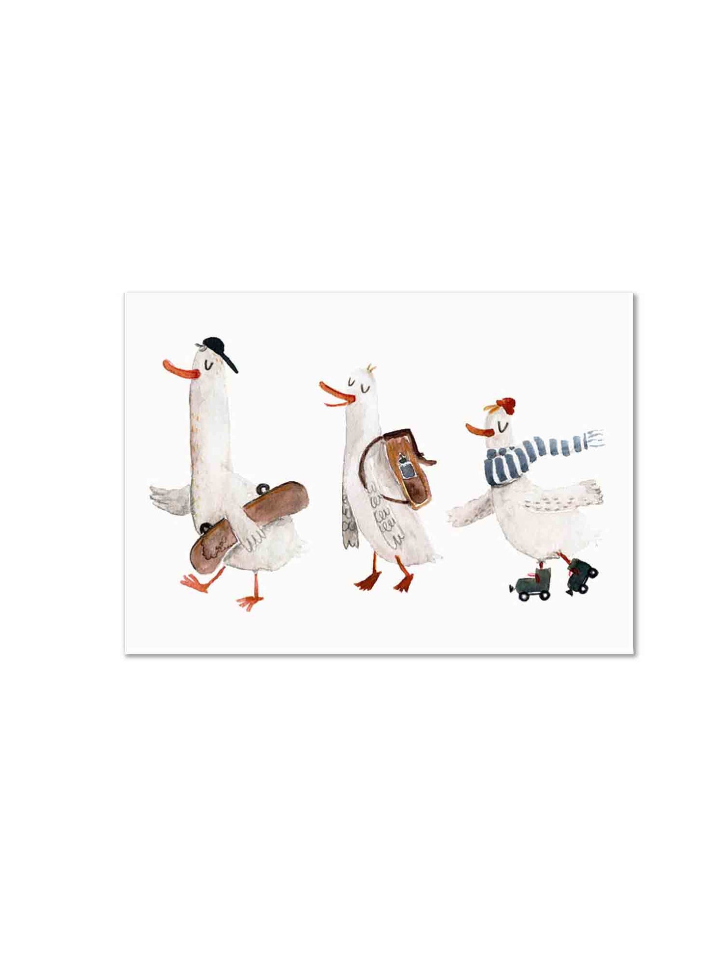 Halfbird Postkarte Coole Gänse