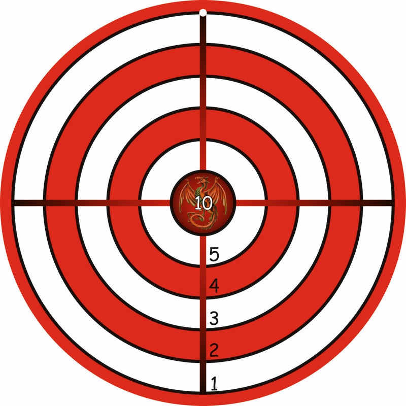 Best Saller Holz-Zielscheibe Classic, Rot/Natur, massiv