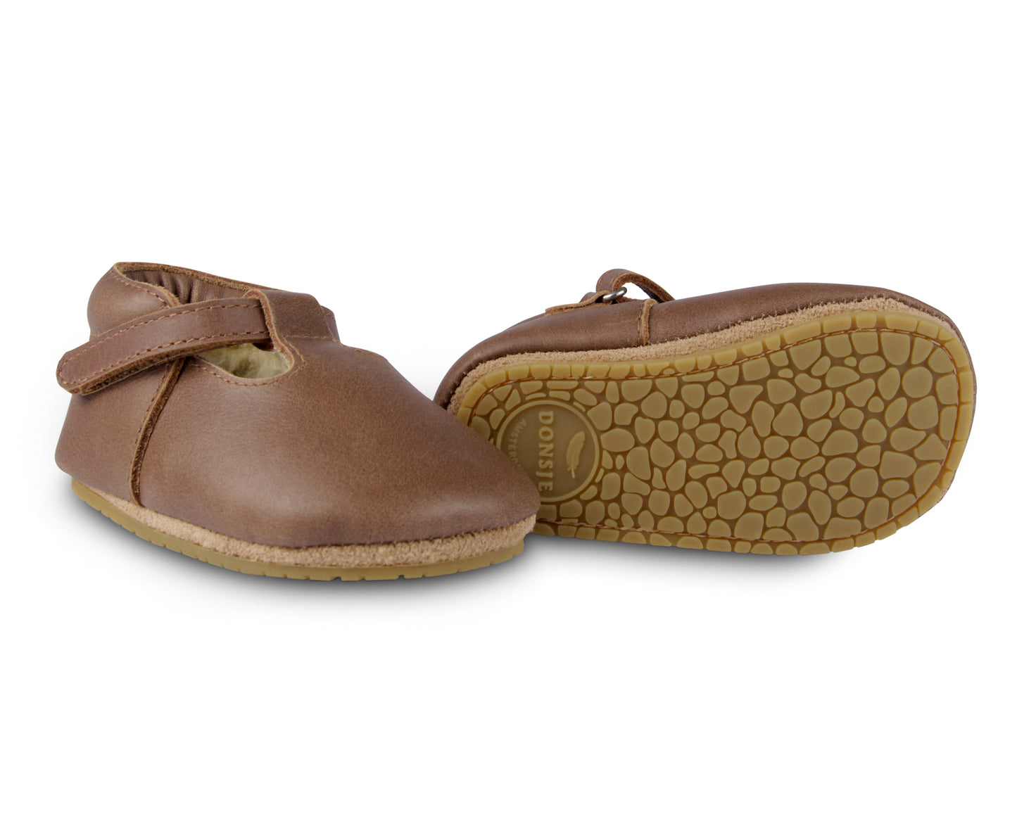 Donsje Babyschuhe Elia Lining Cognac