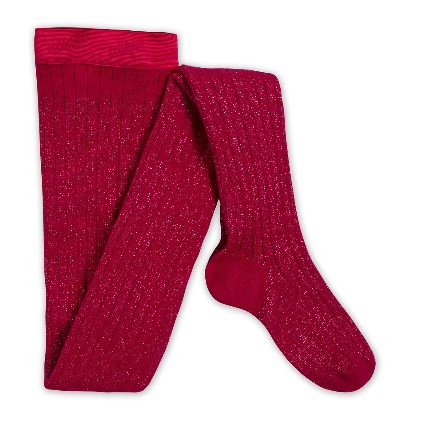 Collégien Glitzer-Strumpfhose Amélie Rouge Carmin
