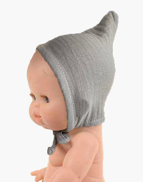 Minikane Puppehaube Musselin Sand